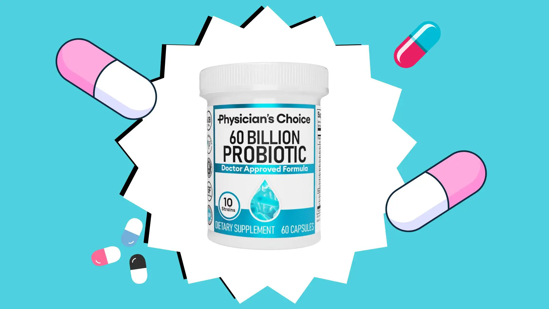 Best Probiotic Supplement on Amazon | Physician’s CHOICE Probiotics 60 Billion CFU Review