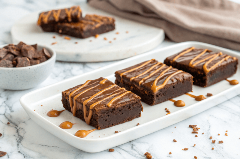 No-Bake Caramel Brownie Bars