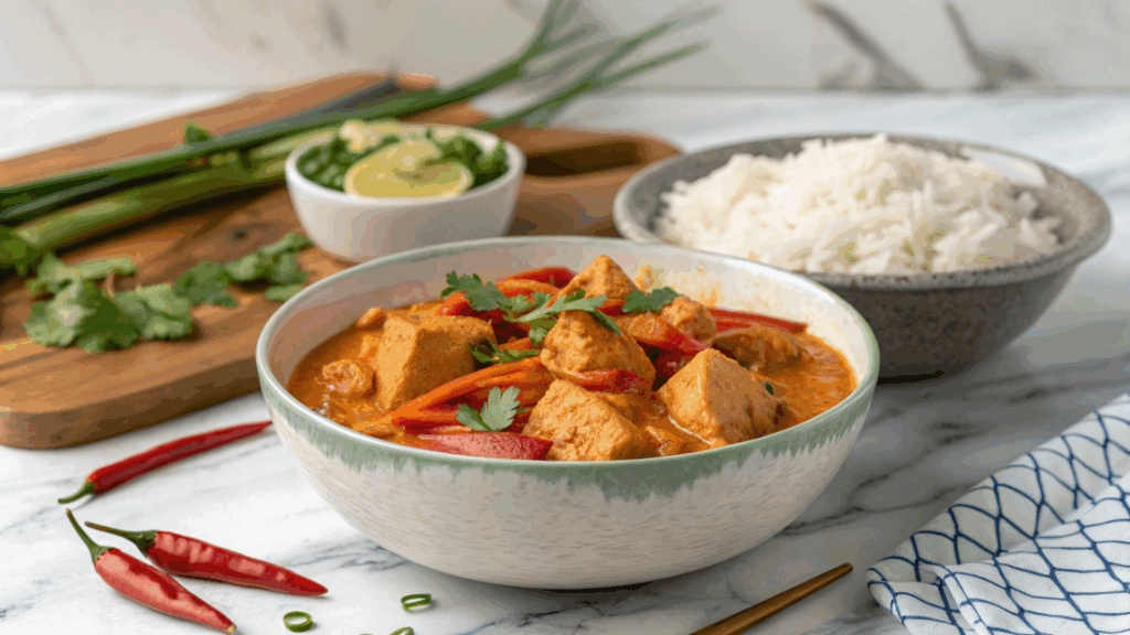 Thai Red Curry Chicken with Rice - Custom Curves | The Fitness Blog