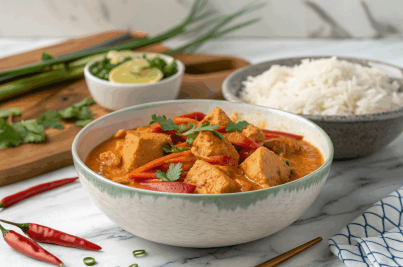Thai Red Curry Chicken with Rice