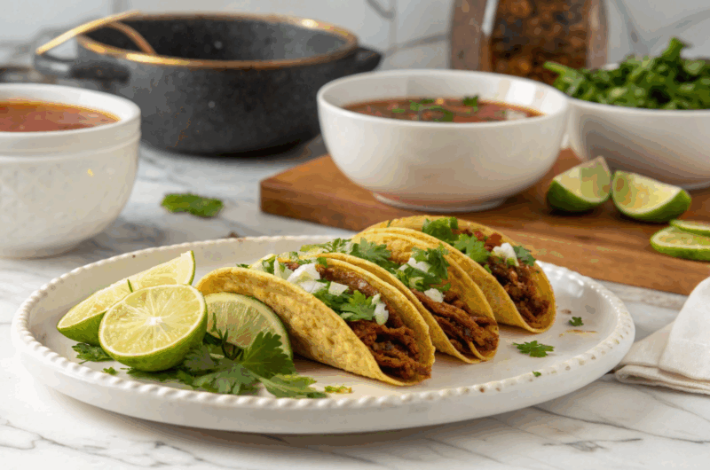 Vegan Birria Tacos with Consommé