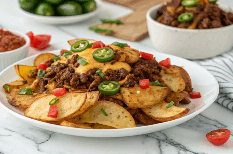 Loaded Potato Beef Nachos