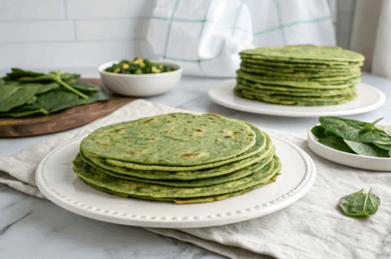 Low Carb Spinach Tortillas