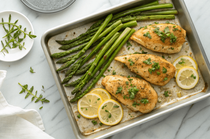 Sheet-Pan Lemon-Herb Chicken & Asparagus