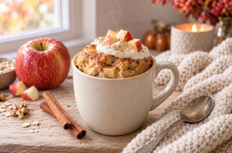 Cinnamon Apple Protein Mug Cake