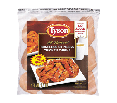 Tyson Boneless Skinless Chicken Thighs, 2.5 lb